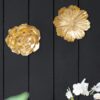 Rose Hanging Resin Wall Accents (Set of 2) - Gold - Image 5