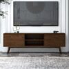 Caroline - Mid-Century Modern Style TV Stand Up To 72" - Brown / Dark Brown - Image 2