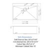 Premium 30" Drop In Kitchen Sink With Pull Down Faucet And Soap Dispenser, Stainless Steel - Brushed Nickel - Image 3