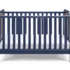 Brees Island - 3 In 1 Convertible Crib Midnight - Blue, Brownstone - Image 2