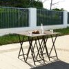 TV Trays For Eating (Set of 4) With Stand, Folding TV / Snack Tray Table Set, Folding TV Dinner Tables For Small Space - Rustic Brown - Image 6