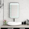 Rectangle Medicine Cabinet Mirror Bathroom Mirror With Storage Wall Mounted Medicine Mirror Cabinet With LED - Black - Image 5