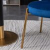 Amoa - Contemporary Velvet Upholstery Dining Chair - Blue - Image 13