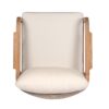 Outdoor Lounge Chair With Woven Backrest, Solid Wood Frame, Comfortable Cushions - Teak - Image 10