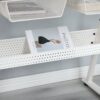 Adjustable Tempered Glass Drafting Printing Table With Chair - White - Image 11