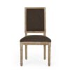 French Country Style Dining Chair Set With Upholstered Seats And Cane Backrest - Brown - Image 6