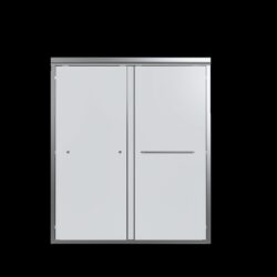 56" -60" W*70" H Semi-Frameless Double Sliding Shower Door, Bypass Shower Door, 1 / 4" (6Mm) Thick SGCC Tempered Glass Door - Chrome