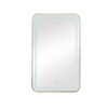Rectangle Medicine Cabinet Mirror Bathroom Mirror With Storage Wall Mounted Medicine Mirror Cabinet With LED - Gold - Image 10