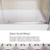 Single Sliding Shower Door For Bathtub With And Handle - Chrome - Image 6