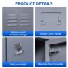 15 Door Lockers With Lock For Storage In Home, Gym, Office, And School - Gray - Image 7