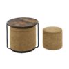 Multi Functional Combination Set Table Ottoman With Drum Stool And Storage Space Foam - Dark Yellow - Image 12