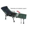 Camping Lounge Chair With Detachable Footrest, Portable Folding Reclining Camping Chair With Adjustable Backrest For Indoor And Outdoor Camping Beach Hiking Fishing - Green / Black - Image 12