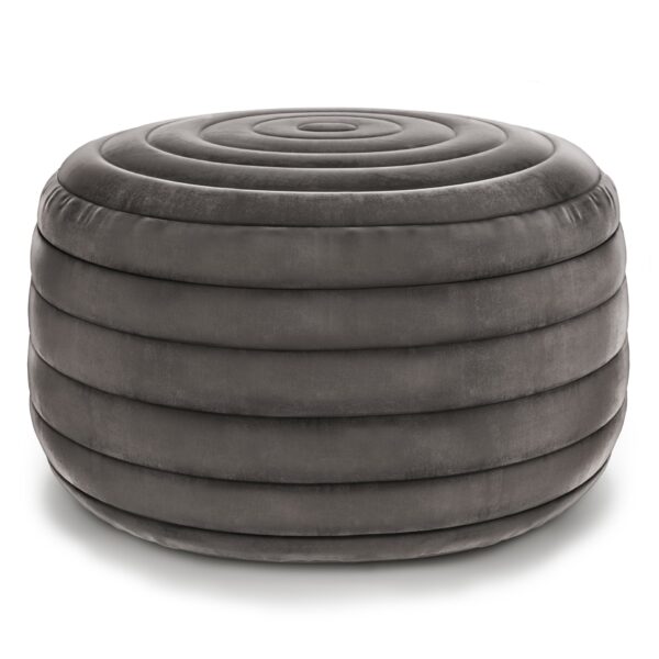 Vivienne - Round Pouf - Gray