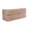 Floor Sofa With 2 Pillows, Convertible Plush Corduroy Foam Filled Sleeper Sofa Bed - Pink - Image 14