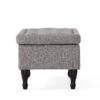 Dean - Fabric Storage Wide Tufted Rectangle Ottoman - Gray - Image 6