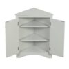 Triangle Bathroom Storage Cabinet With Adjustable Shelves, Freestanding Floor Cabinet For Home Kitchen - Gray - Image 15