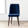 Katie - Mid-Century Modern Velvet Dining Chair (Set of 2) - Blue - Image 5