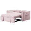 Multi Functional Sofa Bed With Cup Holder And USB Port For Living Room Or Apartments - Pink - Image 14