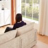 Modular L Shaped Sectional Sofa Set With Movable Ottoman, Chenille - Coffee - Image 11