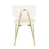 Bouton - Contemporary / Glam Chair (Set of 2) - Gold / Cream - Image 5