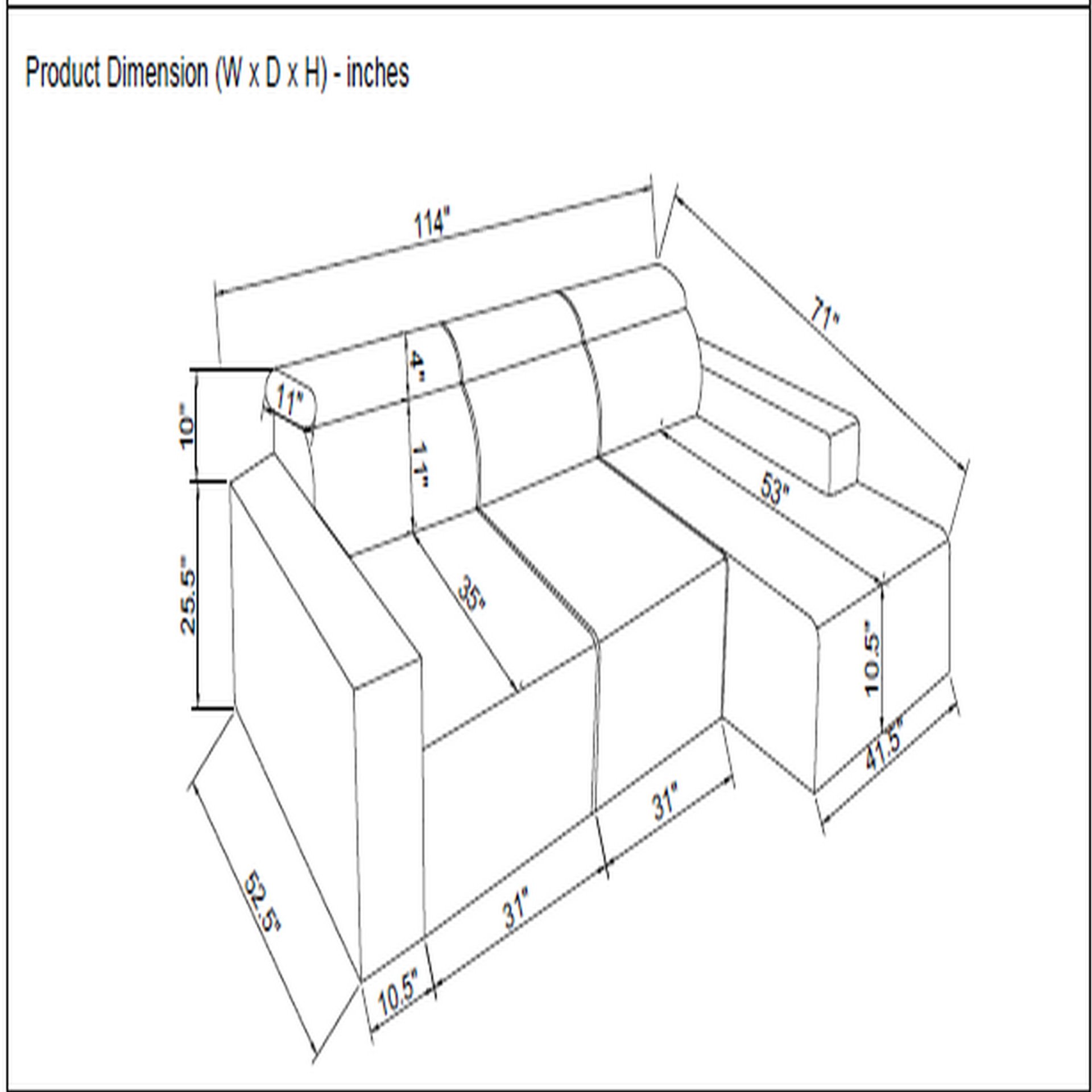 Seltos - Power Sectional - Gray - Image 3