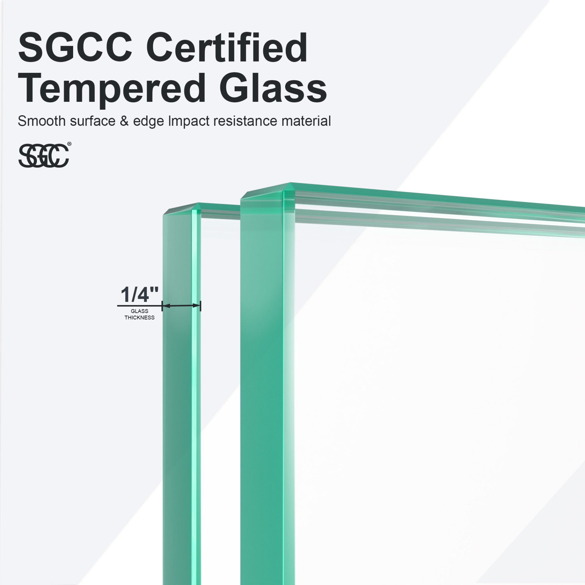 Modern Semi Frameless Double Sliding Shower Door With 1 / 4" Sgcc Tempered Glass - Matte Black - Image 6