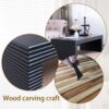 Modern Ribbed Coffee Table, Rectangular Low Profile Center Table For Living Room - Black - Image 11