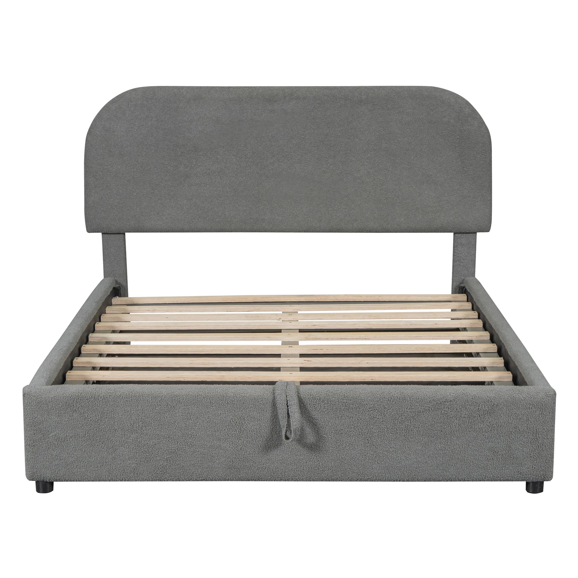 Full Size Upholstered Platform Bed With Hydraulic Storage System - Gray - Image 10