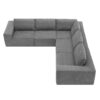 Modular L Shaped Sectional Sofa, Luxury Floor Couch Set, Upholstered Indoor Furniture, Foam - Filled Sleeper Sofa Bed 5 Pieces Free Combination - Gray - Image 5