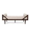 Modern Chaise Lounge With Button Tufting And Bentwood Structure - Beige - Image 5