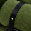 Modern Loveseat Sofa 2 Seater With USB Ports, Cylindrical Armrests - Green - Image 18