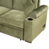 Sleeper Sofa Bed, 2 In 1 Pull Out Sofa Bed L Shape Couch With Storage Ottoman For Living Room, Bedroom Couch And Small Apartment - Green - Image 19