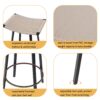 Counter Height Bar Stools Backless Handwoven Kitchen Dining Chairs With Round Footrest (Set of 2) Weaving Pub Stoo - Creamy White - Image 7