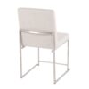 Fuji - Contemporary High Back Dining Chair (Set of 2) - Beige - Image 4