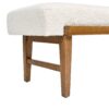 Billie - Modern Telephone Bench With Sliding Shelf - Ivory White - Image 7