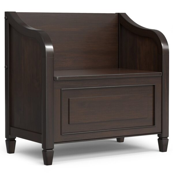 Connaught - Small Entryway Storage Bench - Chestnut