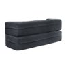 Floor Sofa With 2 Pillows, Convertible Plush Corduroy Foam Filled Sleeper Sofa Bed - Dark Gray - Image 14
