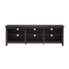 Modern Transitional 3 Shelf Open Storage 70" TV Stand For 80" TVs - Espresso - Image 3