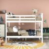Full Over Full Bunk Bed With Ladder For Bedroom - White - Image 10