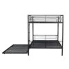 Full Over Full Metal Bunk Bed With Trundle - Black - Image 10
