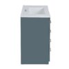 Bathroom Vanity With Ceramic Sink Combo, Frame Bathroom Storage Cabinet, Freestanding Vanity Set With 3 Drawers & Soft Closing Doors - Blue - Image 15