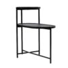 Round Coffee Table With Storage Tray 2 Tier Oval End Tables Wooden Small Side Table For Living Room - Black - Image 9