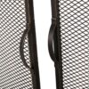 Samantha - Iron Fireplace Screen Fine Mesh 2 Door Design - Black / Gold - Image 8