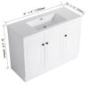 Contemporary Freestanding Bathroom Vanity With Resin Sink & Soft Close Cabinet Doors - White - Image 5