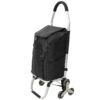 Foldable Shopping Stair Trolley With Triangular Wheels And Removable Waterproof Bag - Black - Image 8