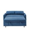 Pull Out Sleep Sofa Bed Loveseats Sofa Couch With Adjsutable Backrest, Storage Pockets, 2 Soft Pillows, USB Ports For Living Room, Bedroom, Apartment, Office - Blue - Image 13