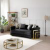 Soledad - Sofa With Upholstery And Hued Accents - Black - Image 2