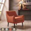 Accent Chair Upholstered With Legs - Burnt Orange - Image 2