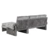 Convertible Futon Sofa Bed Futon Sofa Couch With An Adjustable Backrest, A Reversible Chaise Lounge And 2 Removable Armrest Pillows For Living Room - Gray - Image 22