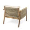 Modern Outdoor Woven Lounge Chair With Solid Wood Frame And Polyester Cushions - Teak - Image 6